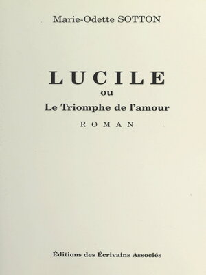 cover image of Lucile